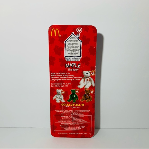 🆕 TY McDonald’s Maple the Bear Beanie Baby
Vintage! - Picture 3 of 7